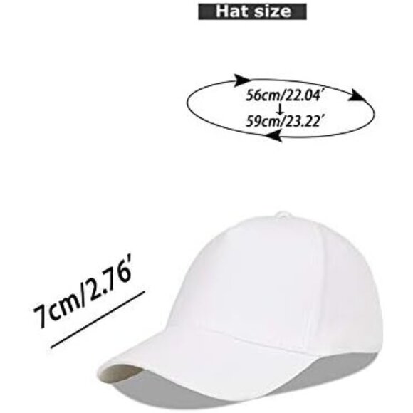 Unisex Washed-pink + White Baseball Cap Cotton Fits Washed Denim Adjustable Hat - Picture 5 of 6